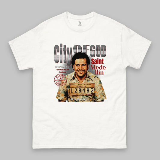 City of God Classic T-Shirt – Saint Medellín – Unisex