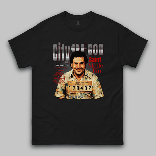 City of God Classic T-Shirt – Saint Medellín – Unisex