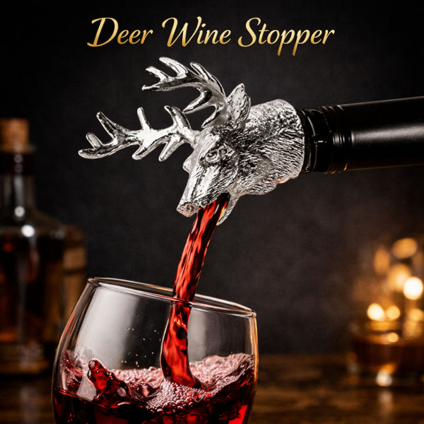 Deer Wine Stopper – Vacuum Seal Pourer for Wine & Whiskey