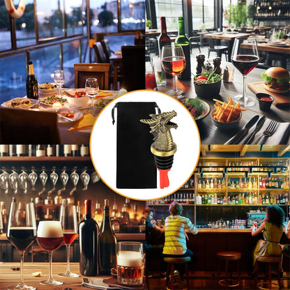 Drachen Wein- & Whisky-Ausgießer mit Stopfen