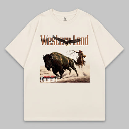 Western Land Oversized T-Shirt – Desert Frontier Edition