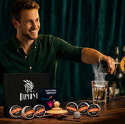 Whiskey Smoker Kit – Wooden Cocktail Smoker with 6 Wood Chip Flavors & Metal Filter