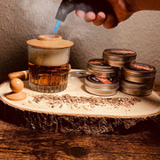 Whiskey Smoker Kit – Wooden Cocktail Smoker with 6 Wood Chip Flavors & Metal Filter