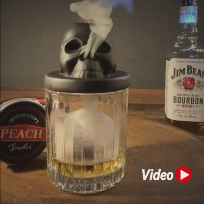 Totenkopf Keramik Cocktail Smoker Kit – Whiskey & Bourbon Rauchinfuser für Cocktails